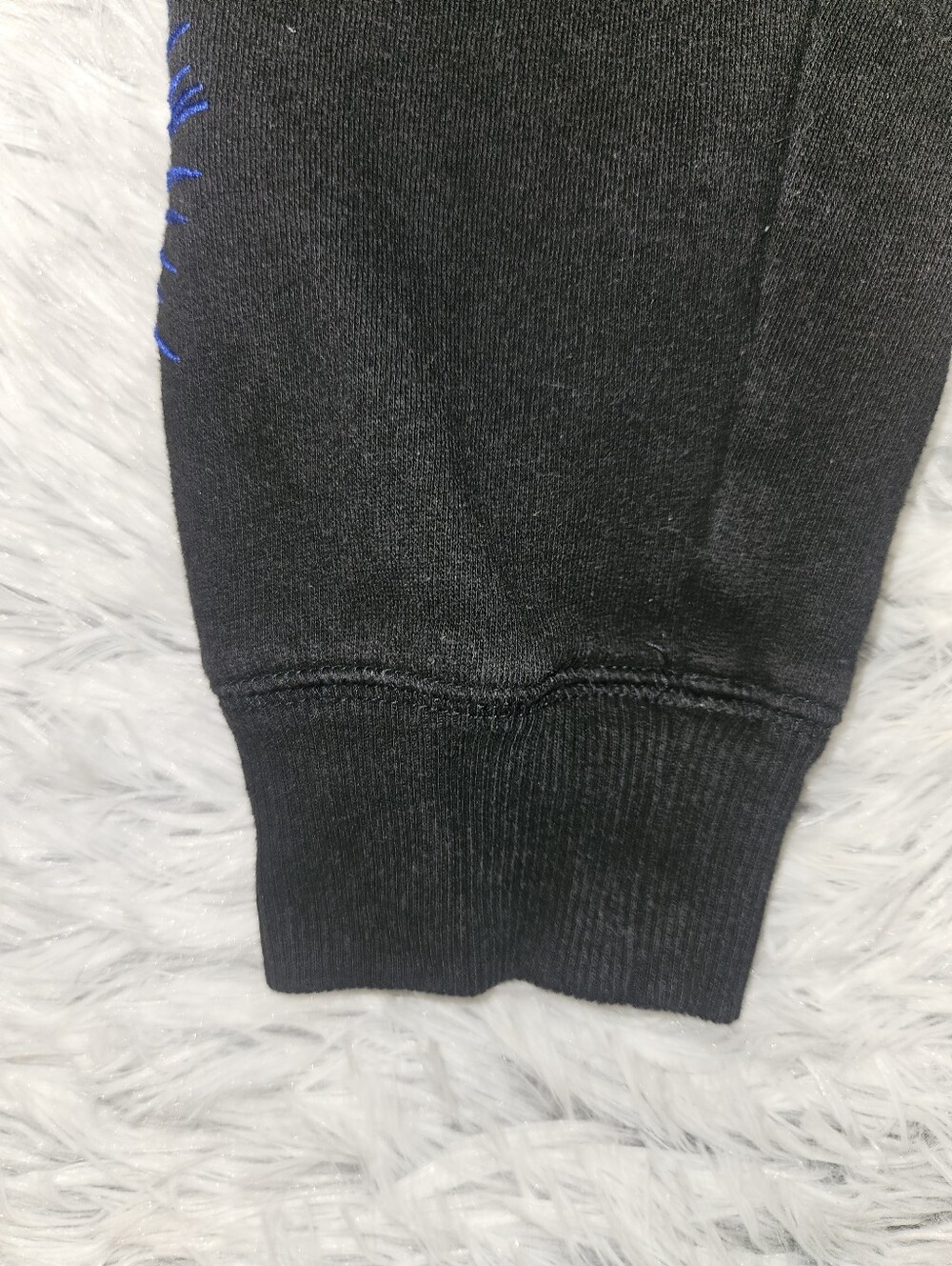 Victoria's Secret PINK Black Jogger Sweatpants Embroidered Floral Logo Women's M - Picture 5 of 8